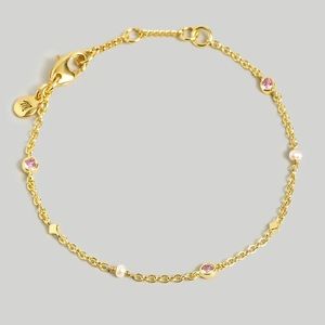 Madewell Freshwater Pearl Mixed Bead Station Bracelet